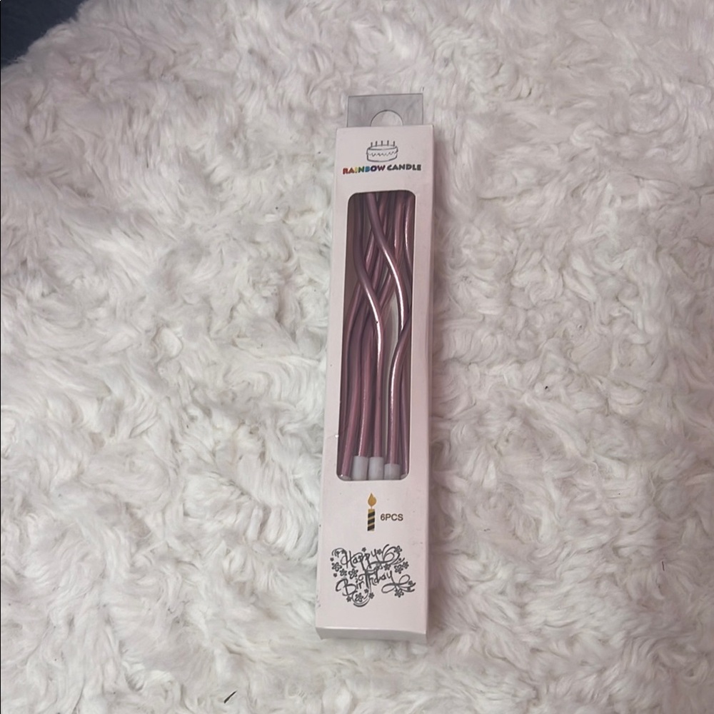 Rainbow Candle Set in Pink